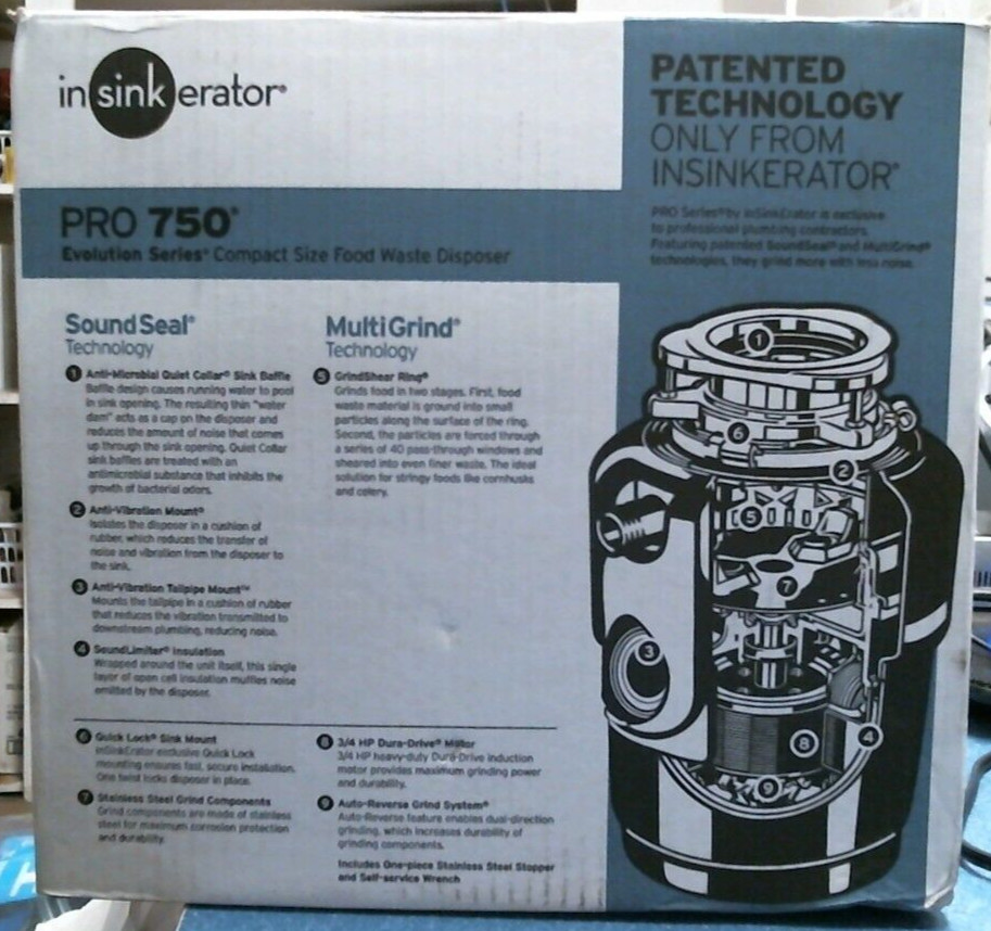 Insinkerator Evolution Pro 750, 0.75HP Garbage Disposal (01825) FS