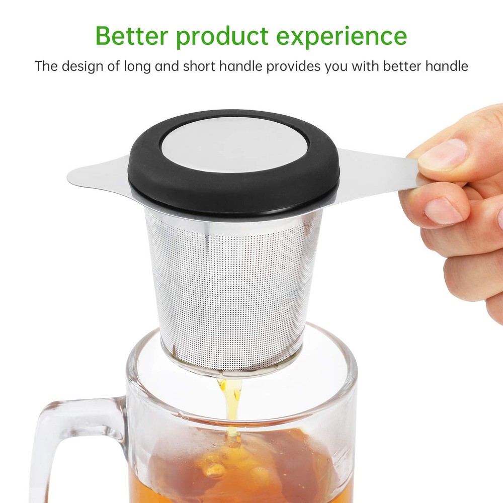 2-Pack Stainless Steel Tea Infuser Baskets Strainers for Loose Leaf Tea