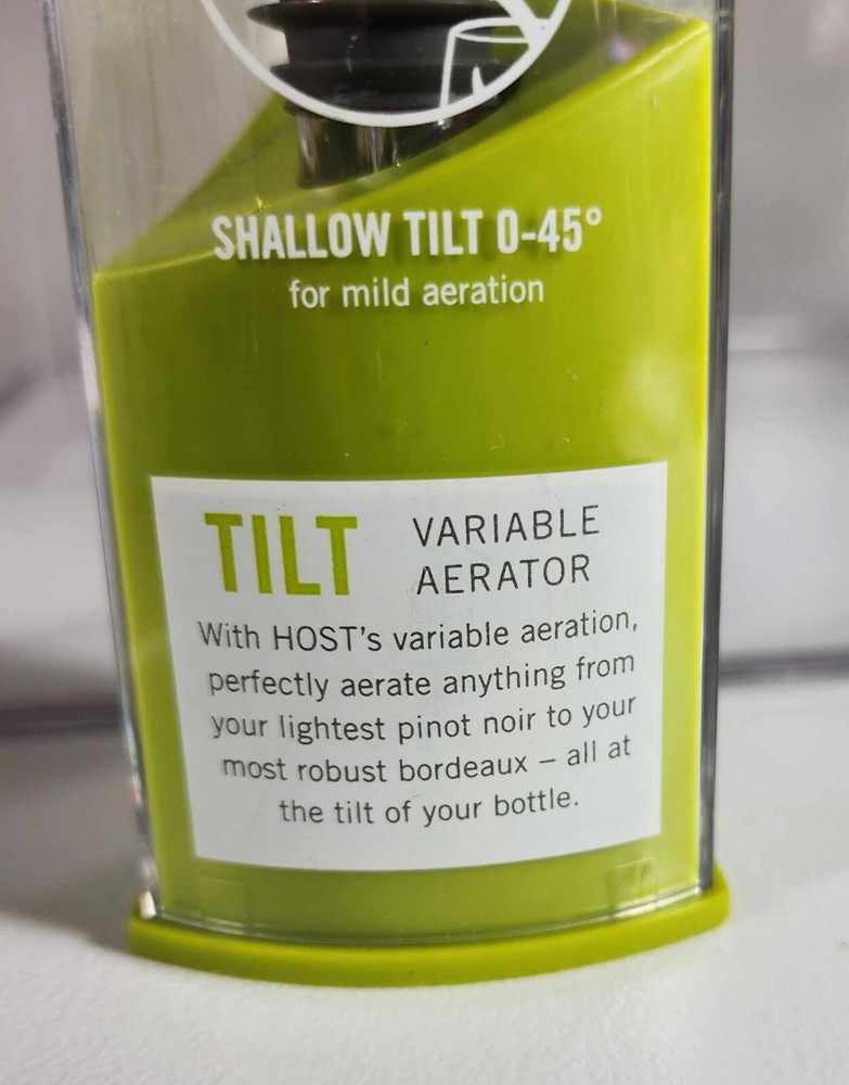HOST Tilt Variable Aerator With Stand New In Case Clear T-3
