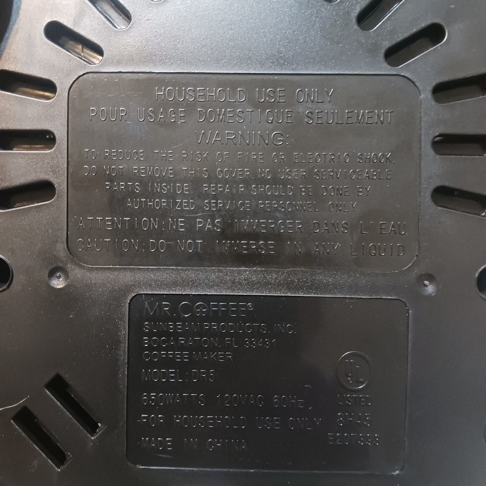 Mr. Coffee Drip Coffee Maker Black Model DR5