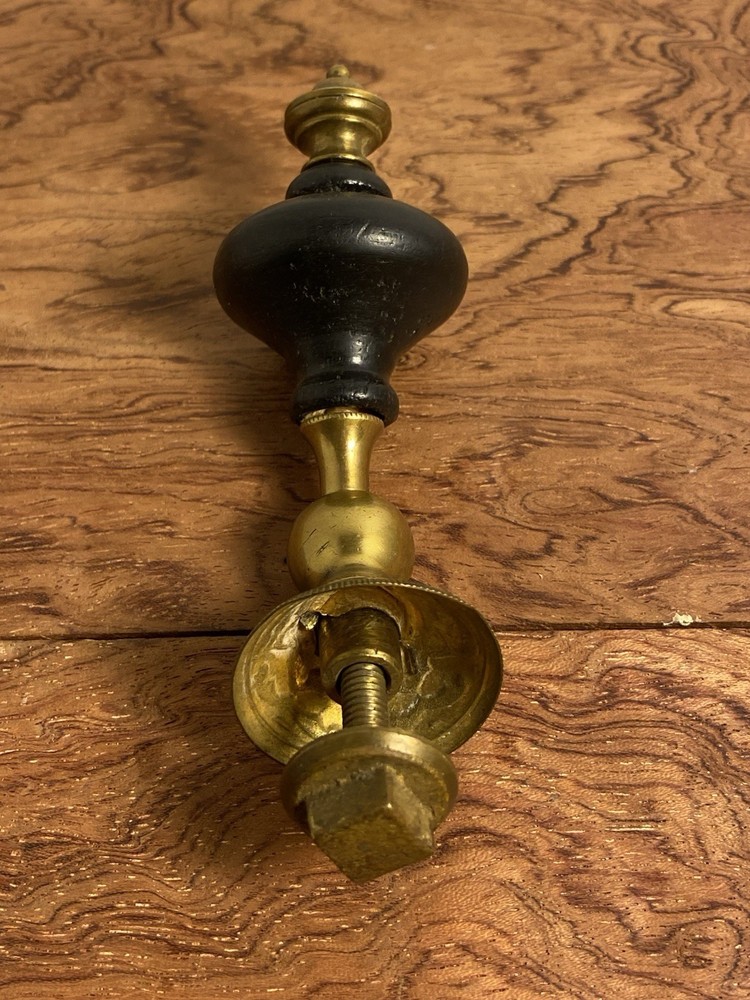 ANTIQUE TEARDROP BLACK EBONIZED VICTORIAN DRAWER PULL#AC