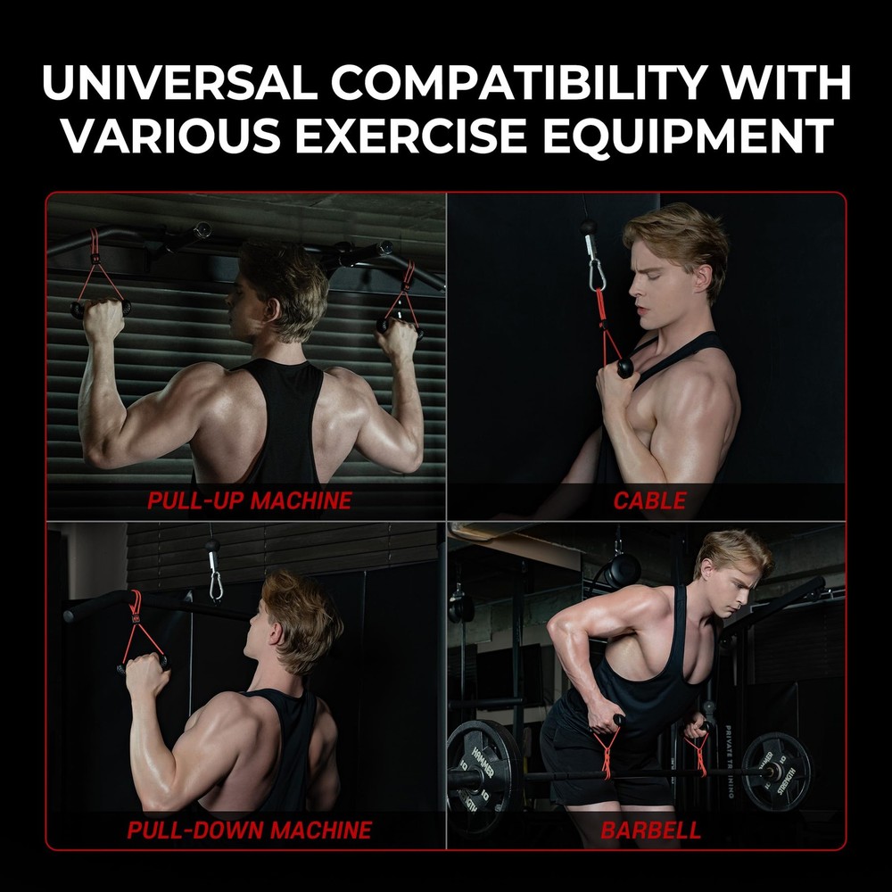 GD Fly Grip Pull Up Handles for Neutral Grip & LAT Pull Down Attachments – Pe...