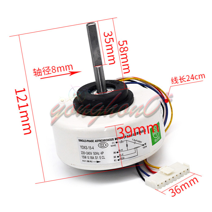 1PC New YDKS-15-4 air conditioner motor