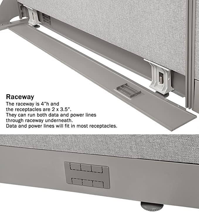 Office Partition Single Panel (30"w x 60"h) 2.5ft x 5ft