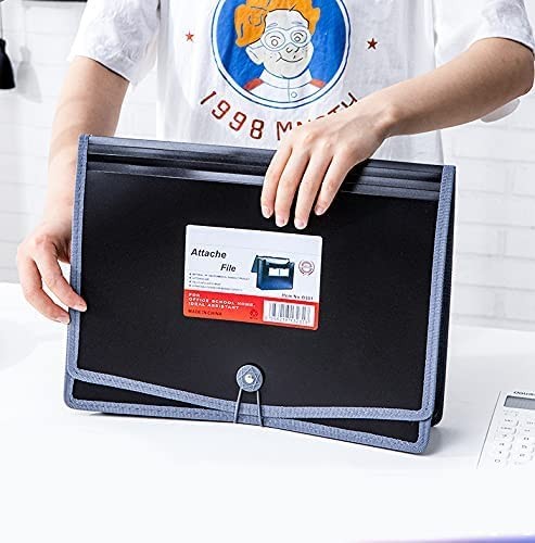 Premium Quality Plastic Expanding File Folder Document Organizer, 3.5" Expans...