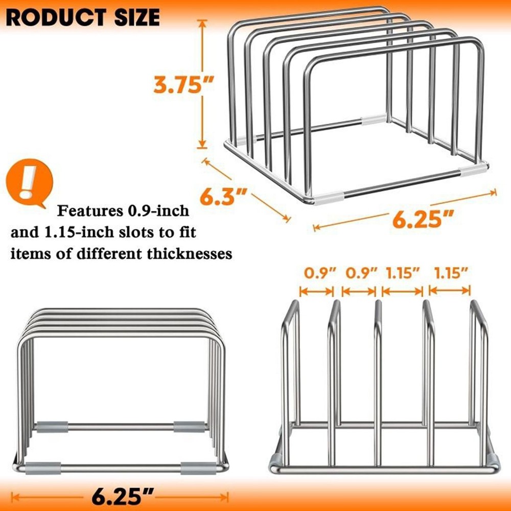Cutting Board Holder Stainless Steel Rustproof Organizer Chopping