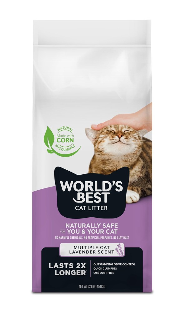 Multiple Cat Lavender Scented 32 Pounds Natural Ingredients Quick Clumping