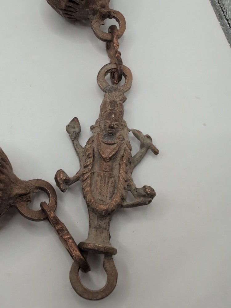 Rare Antique Solid Bronze 40" Hanging Ceremonial Piece