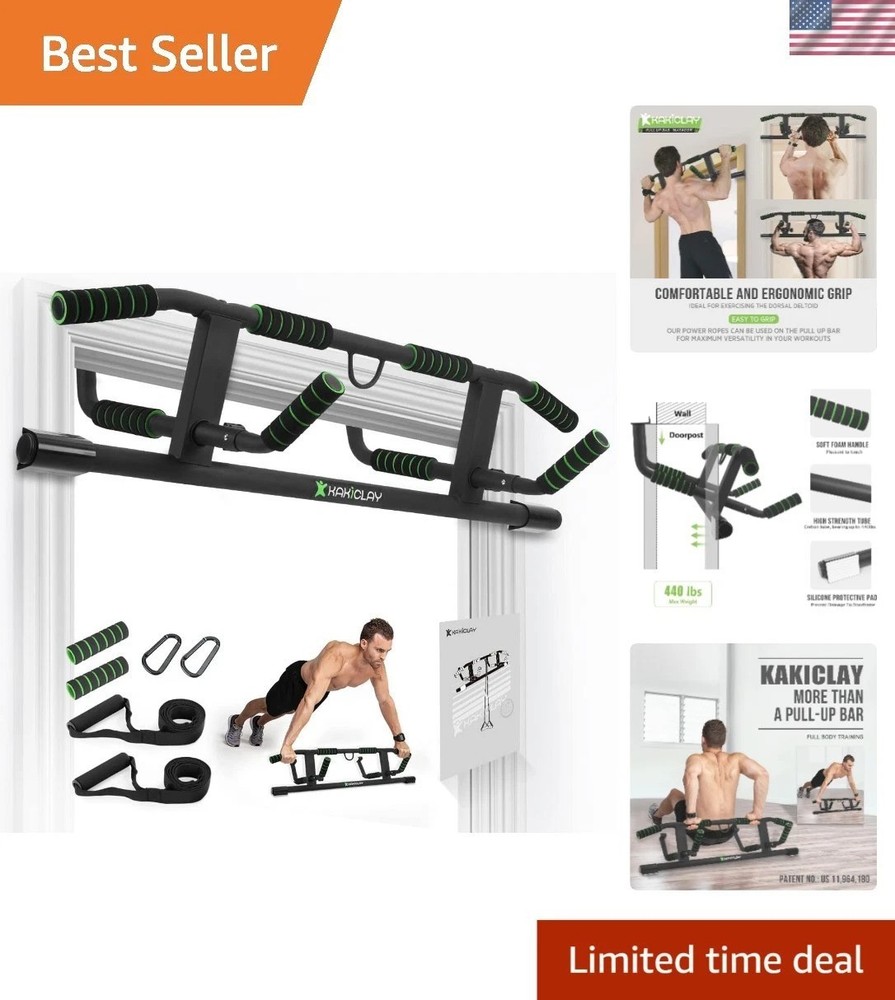Versatile Foldable Pull Up Bar with Ergonomic Handle - Designed for All Workouts