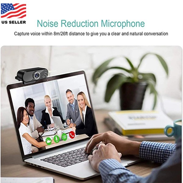 1080P Webcam with Microphone USB Streaming External Web Camera NEW