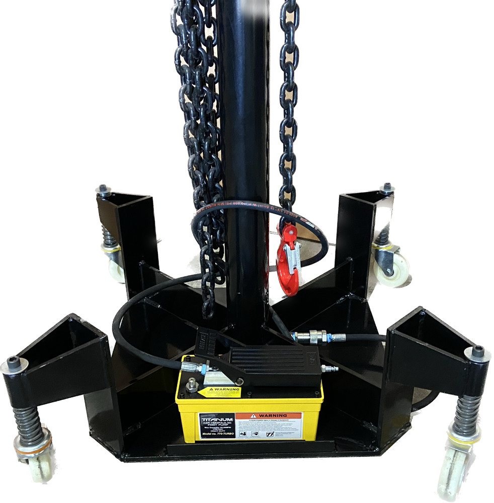 10 TON AUTO BODY PULLING TOWER Frame Machine INCLUDE PUMP CYLINDER CHAINS BEST1