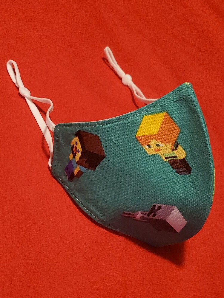 Kids Minecraft Adjustable Face Mask