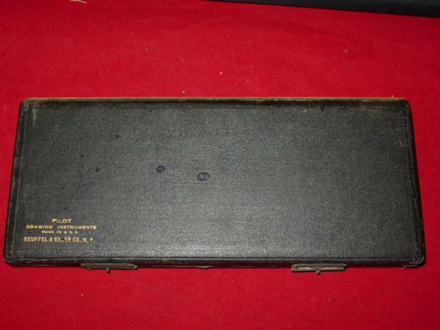 Vintage K&E Keuffel & Esser PILOT DRAWING INSTRUMENTS Drafting Set Case Tools