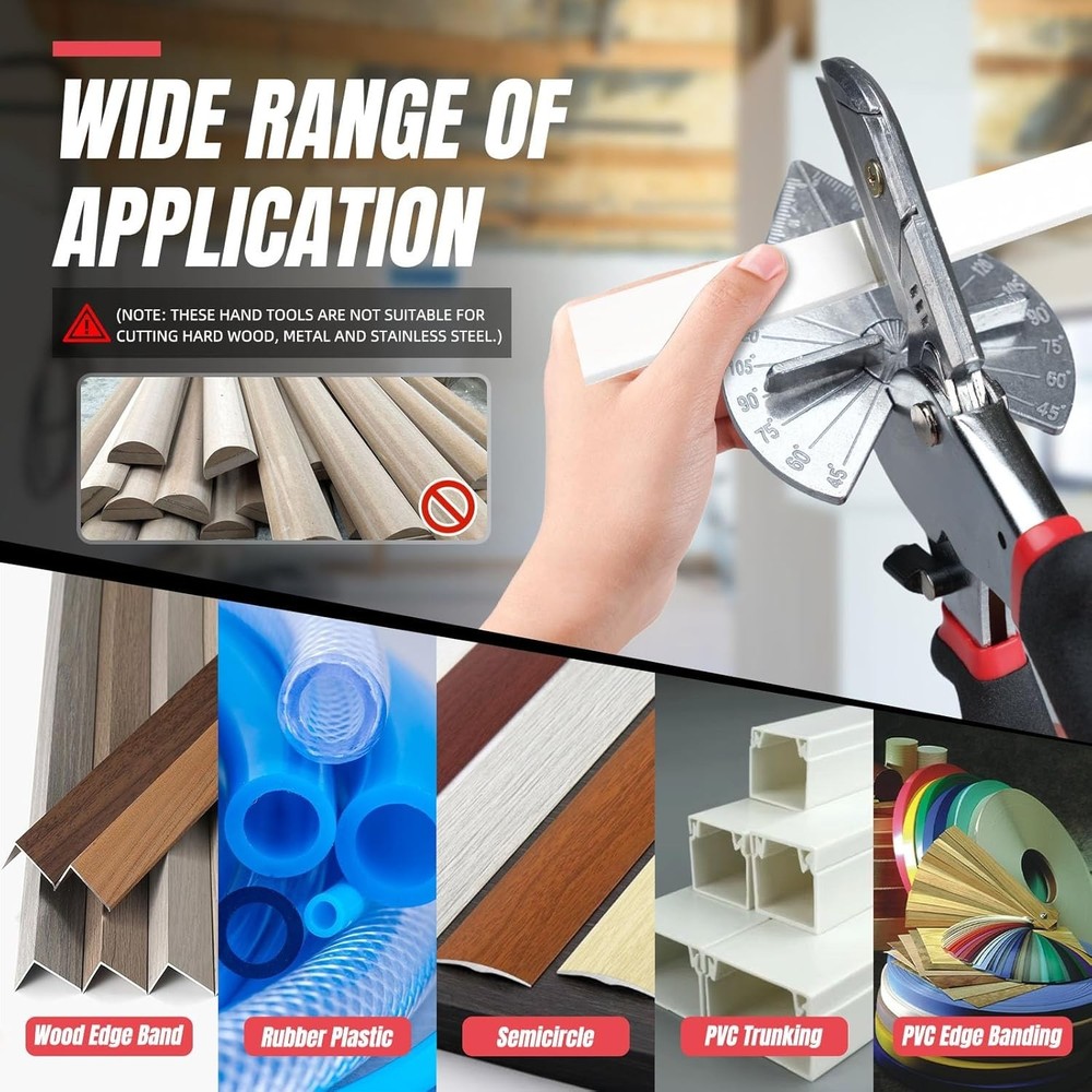 Adjustable Miter Shear for DIY Projects - Precision Cuts with 10 Sharp Blades