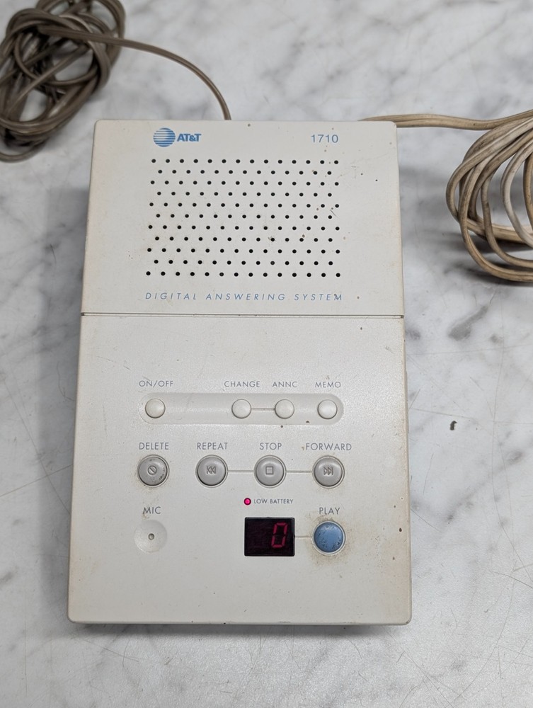 AT&T 1710 Tapeless Digital Telephone Answering System Message Machine