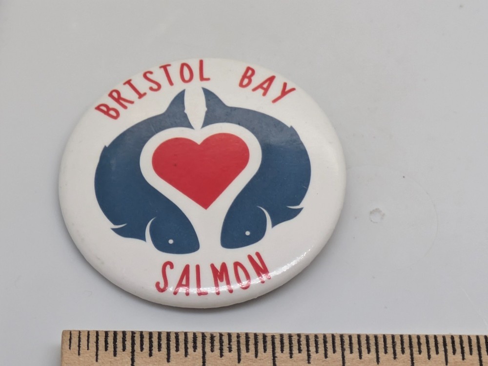 Bristol Bay Salmon Button Badge Pin