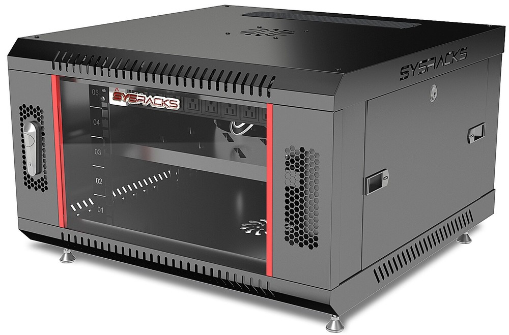 6U Sysracks Wall Mount IT Data Network Server Rack Cabinet Enclosure 18" Depth