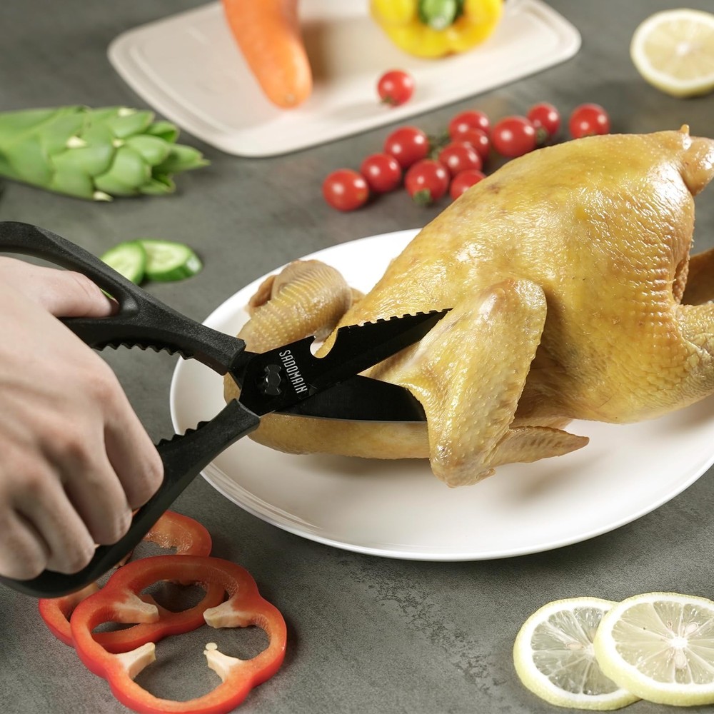 Kitchen Scissors All Purpose, Extra Sharp Kitchen Shears with Sharpener & She...