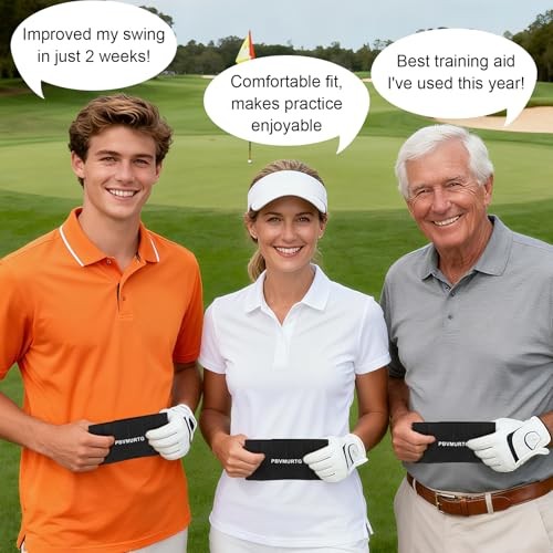 Golf Swing Training Aid with Instructions for use，Swing Correcting Arm Band