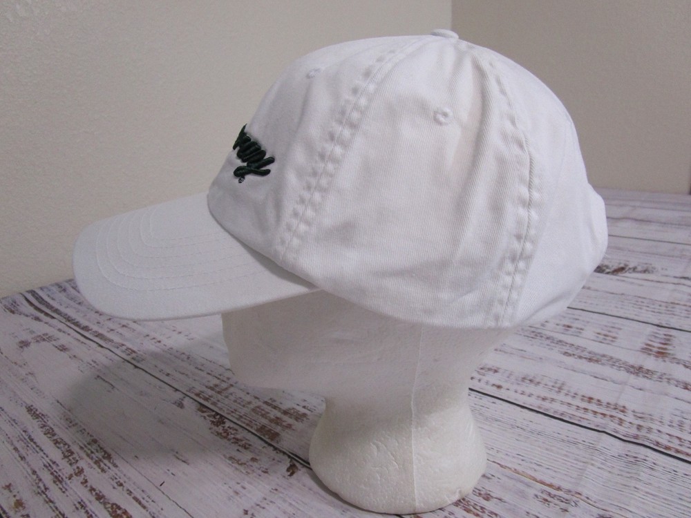 Tanqueray Gin Solid White Green Embroidered Spellout Adjustable Hat Cap One Size