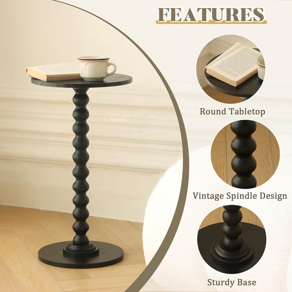 Round Side Table Small Drink Table Small Spaces Modern Accent End Table New