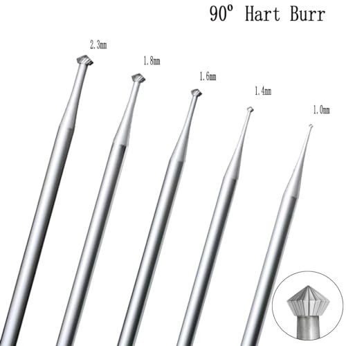 24 Pcs Lapidary Burr Set - Assorted Ball Burs, Stone Setting Bits & Cup Burrs