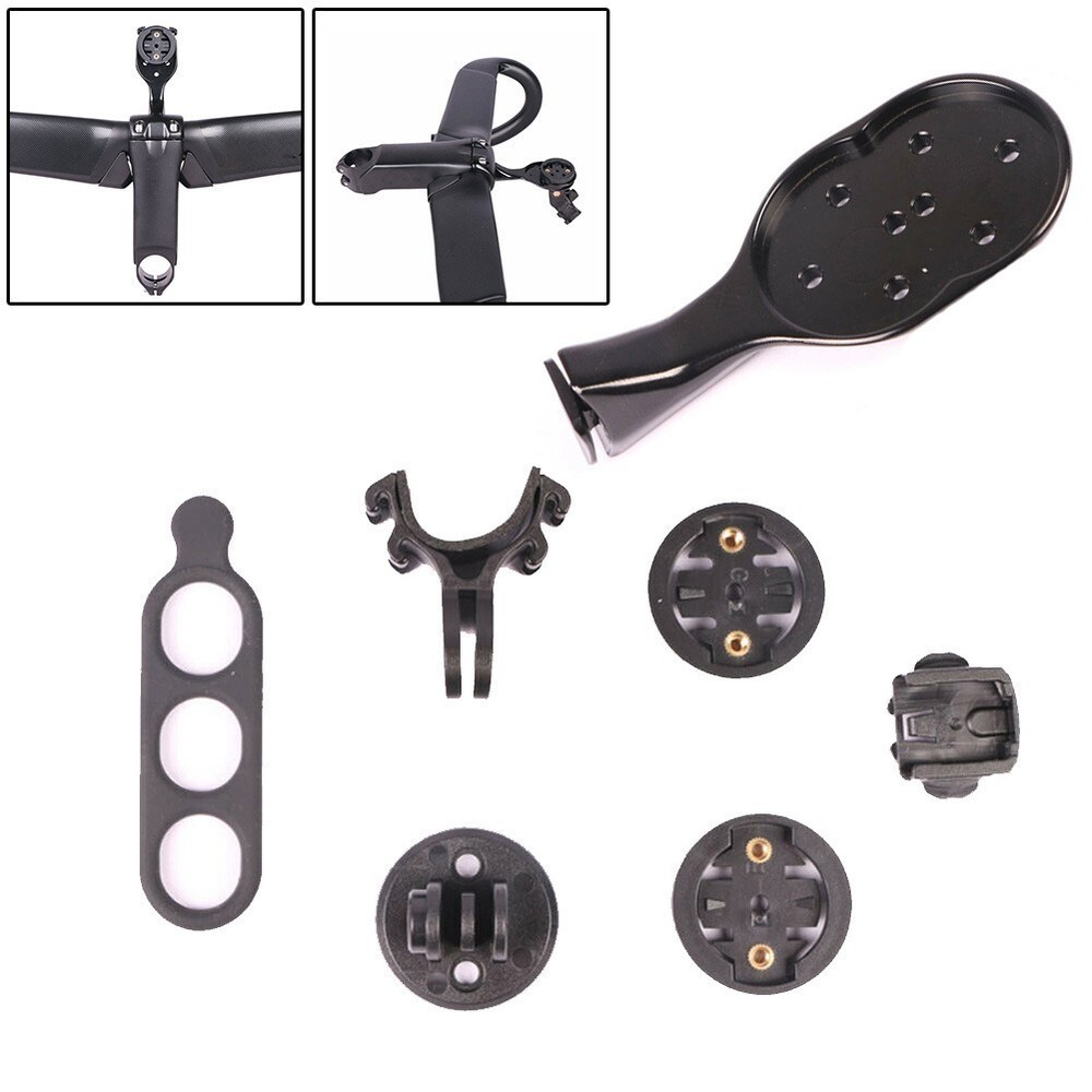 Black Bicycle Odometer Mount for Garmin Replaceable Base Easy to Install