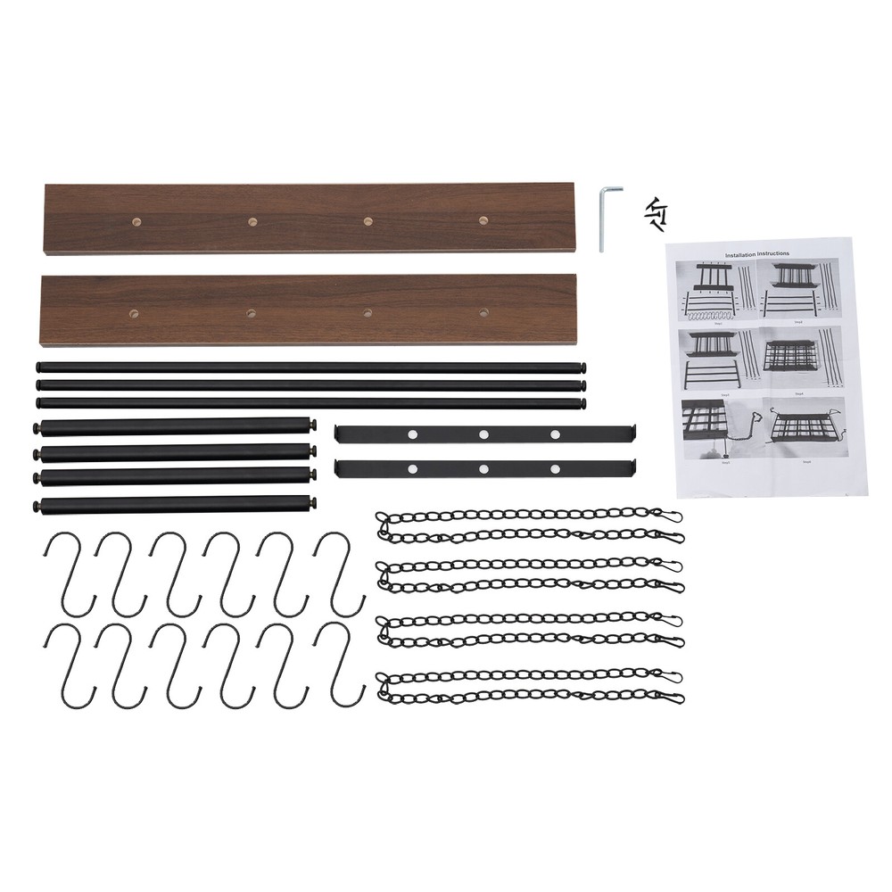 Kitchen Hanging Pot Pan Holder Hanger Iron Rack Cookware Organizer Storage Shelf