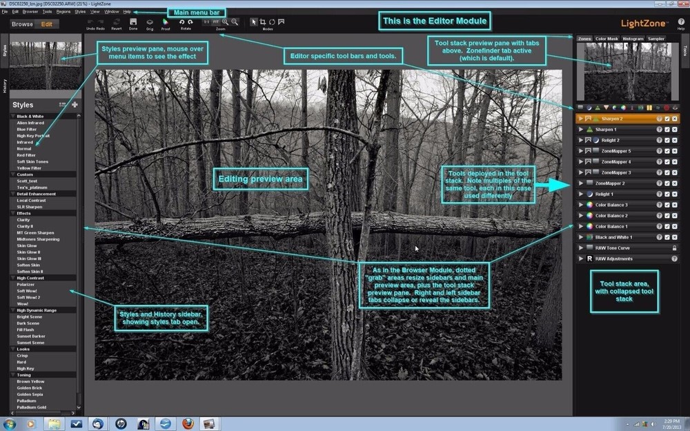 PRO Digital Photo Editing Software - RAW Image Editor Lightroom-Darkroom on CD