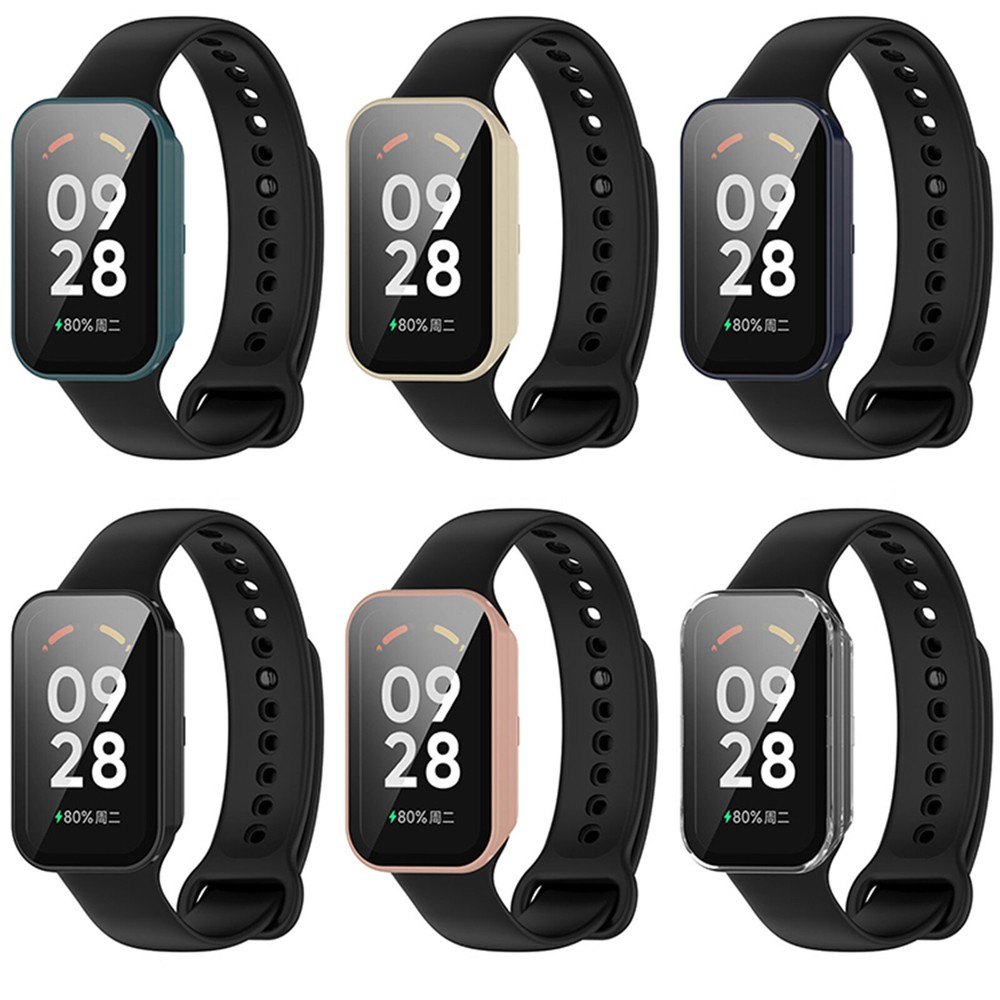 For Mi Smart Band 8 Active/Redmi Band 2 Tempered Glass Screen Protector PC Case