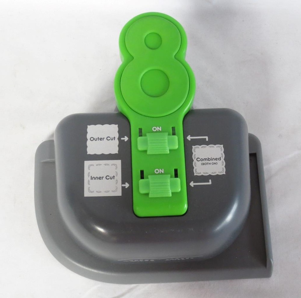 Large Super 8 Punch - Green Tab - Tatted Doily