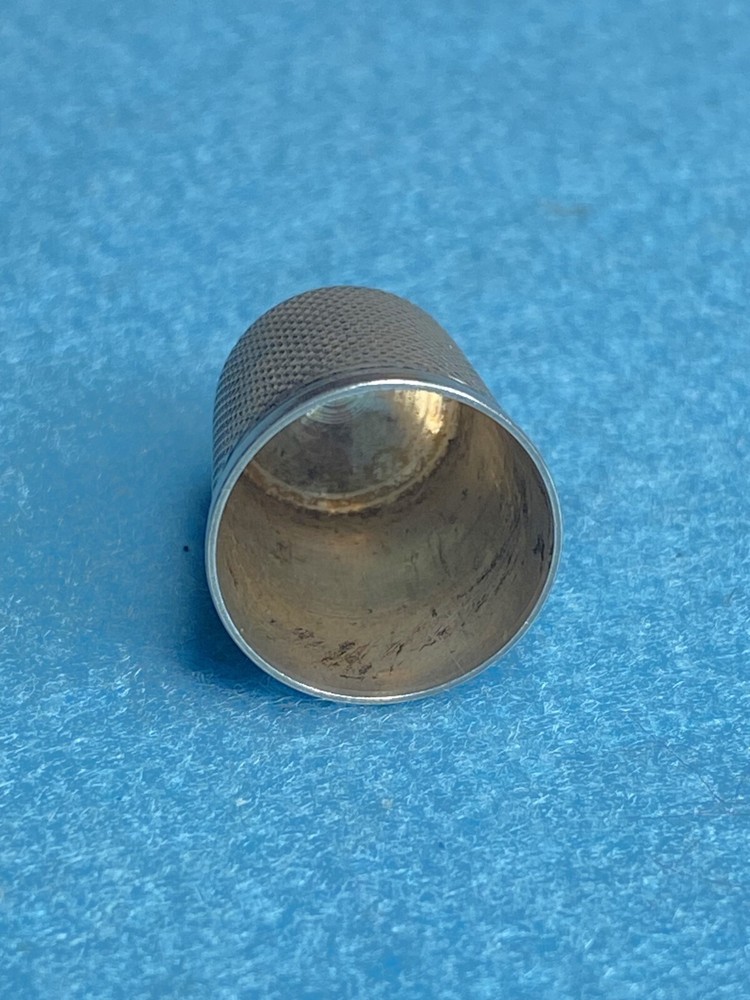 Small Silver Thimble with Hallmarks
