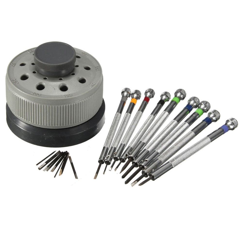 9Pack Metal Plastic Precision Screwdriver Watch Slotted Flat Blade Watchmaker