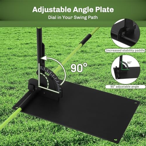 Upgraded Golf Alignment Stick Holder with Anti-Tip Base, Golf Swing Plane