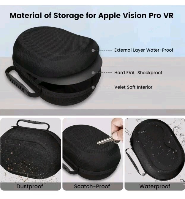 Hard Carrying Travel Case for Apple Vision Pro VR Handheld Design Storage Case