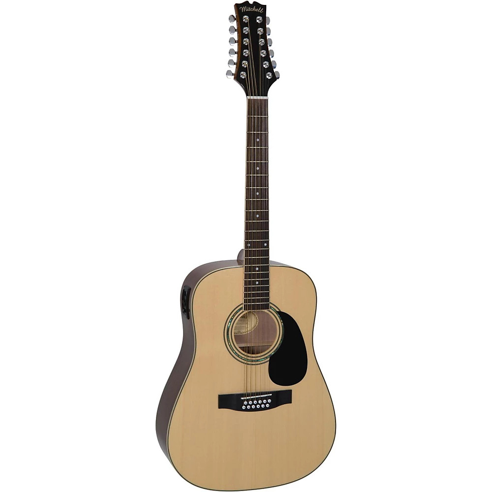 Mitchell 12-String Dreadnought Acoustic-Electric Guitar Natural Refurbished