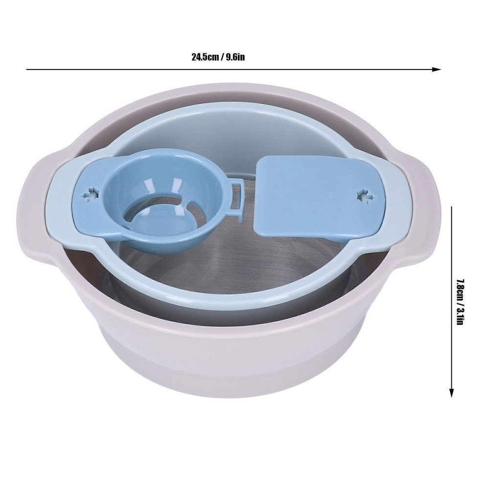 4Pcs Pollen Sieve Set Stackable Design Save Space Lightweight Trimming Tray