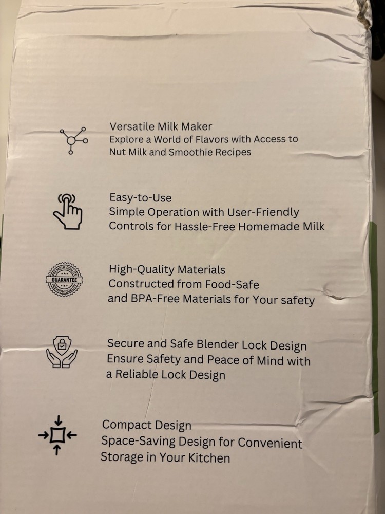 NUTRI Plant-Based Milk Maker Open Box, Mint