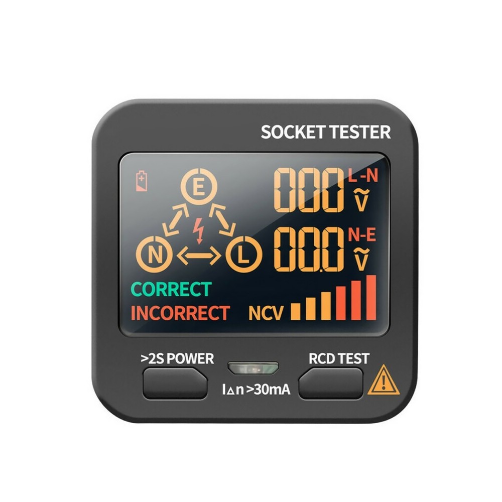 Durable US Plug AC11 Socket Tester Digital Display Voltage Checker Detector Tool