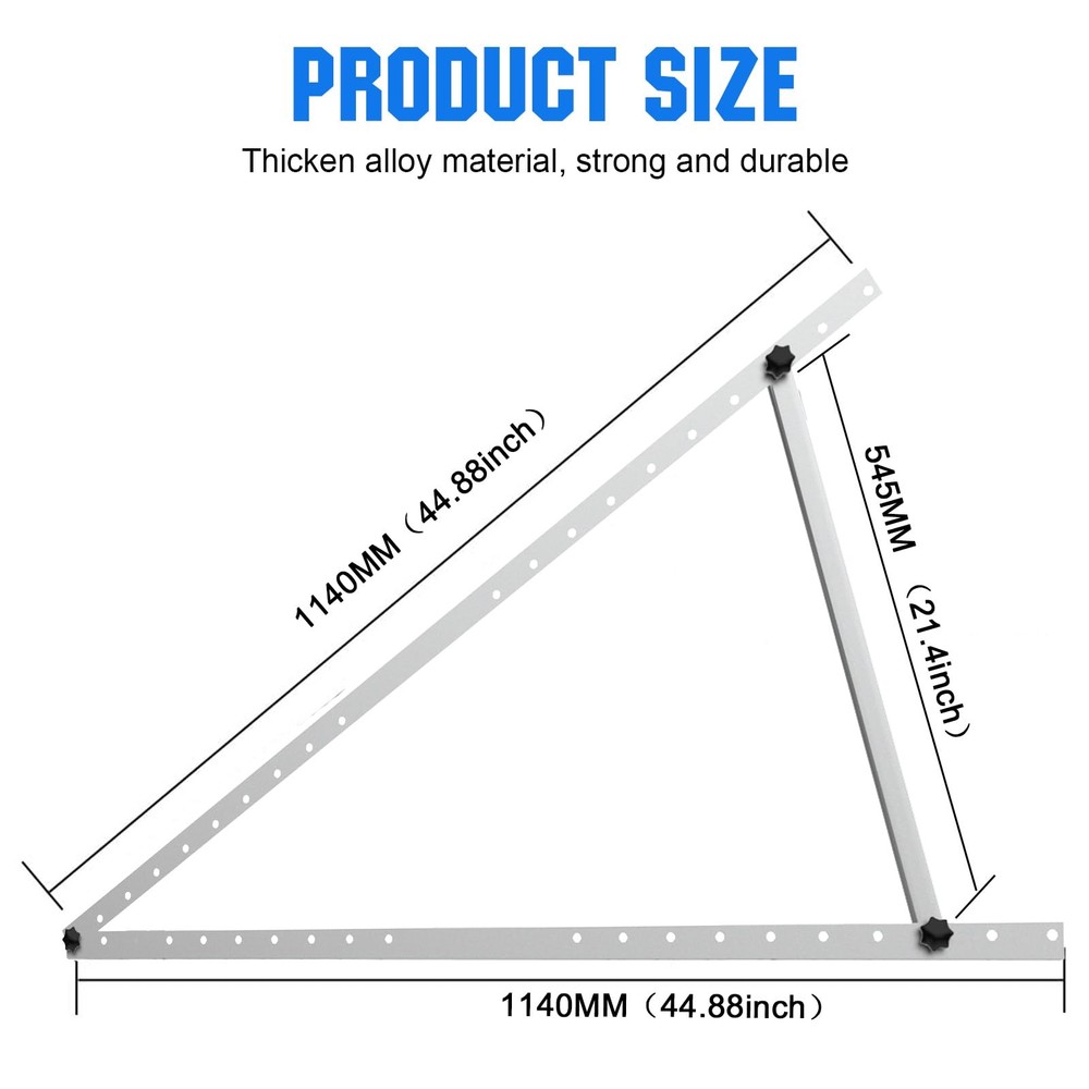Solar Panel Mount Brackets 2 Sets 45" Adjustable Foldable Tilt Legs for 2-4 Pane