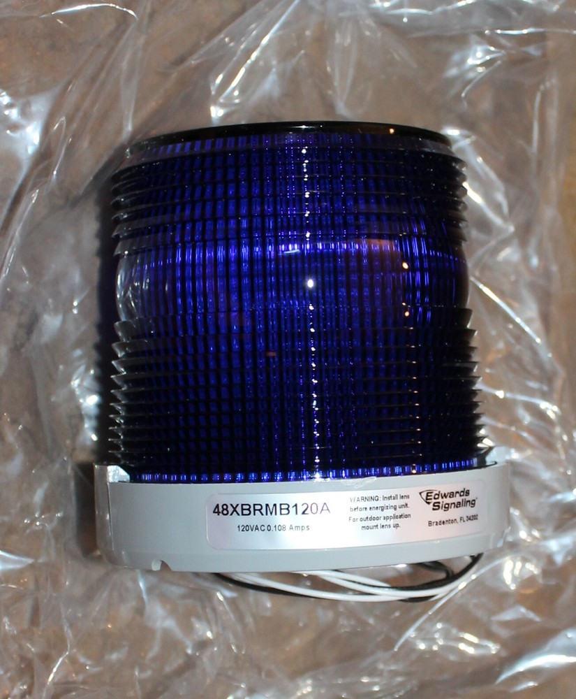 Edwards Signaling 48Xbrmb120a Visual Signal Light,Multi-Status,Blue