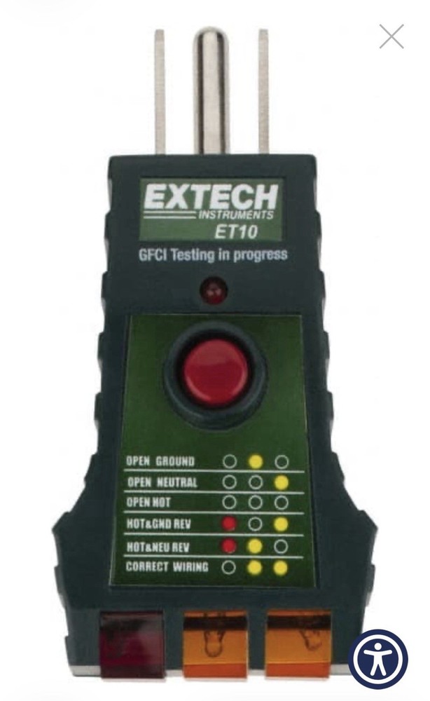 Extech Receptacle Tester with GFCI ET10