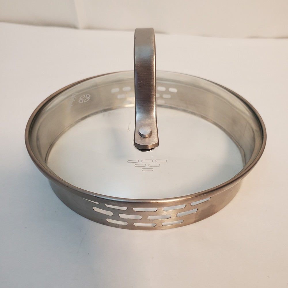 Calphalon Tempered Glass Replacement Lid Only 2 Strainers Measures 5 1/4" Inside