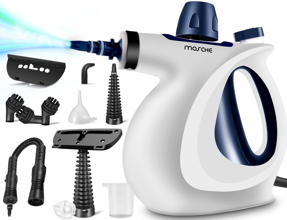 Handheld Pressurized Steam Cleaner with 11-Piece Accessory Set, Multi-Surface...