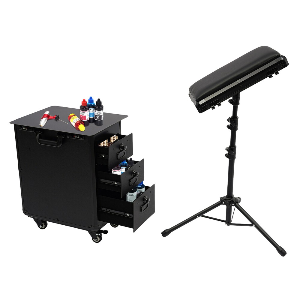 Cosmetic Storage Box Multi Function Makeup Case Rolling Luggage Suitcase 44.09lb