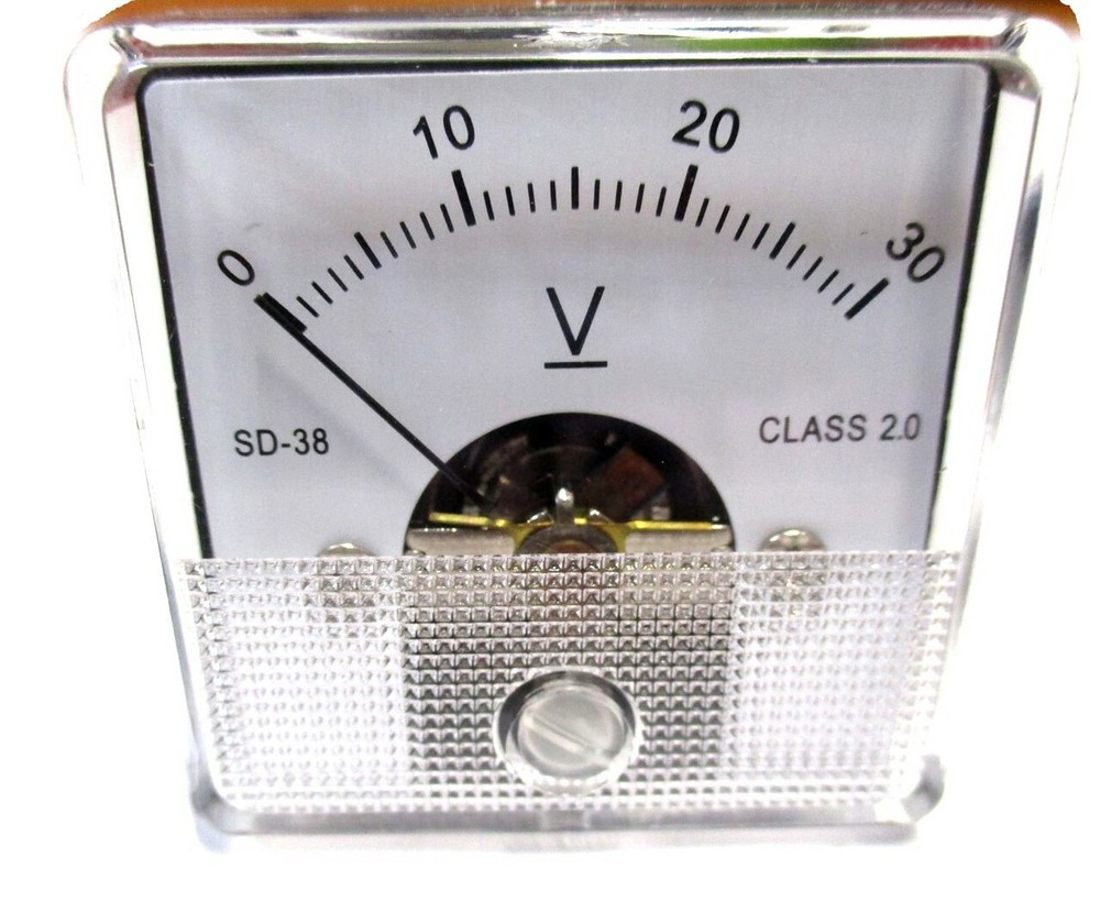 Flash Star (SD-38) Class 2.0 Range DC 0-30V Analogue Panel Meter