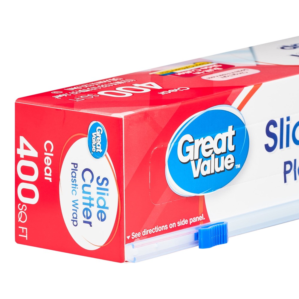Slide Cutter Plastic Wrap, 400 sq ft