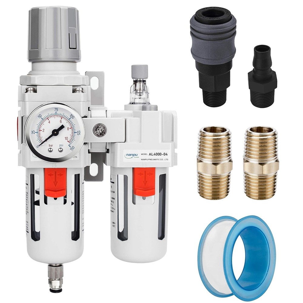 Professional Grade Compressed Air Filter Regulator with Enhanced Tool Longevity