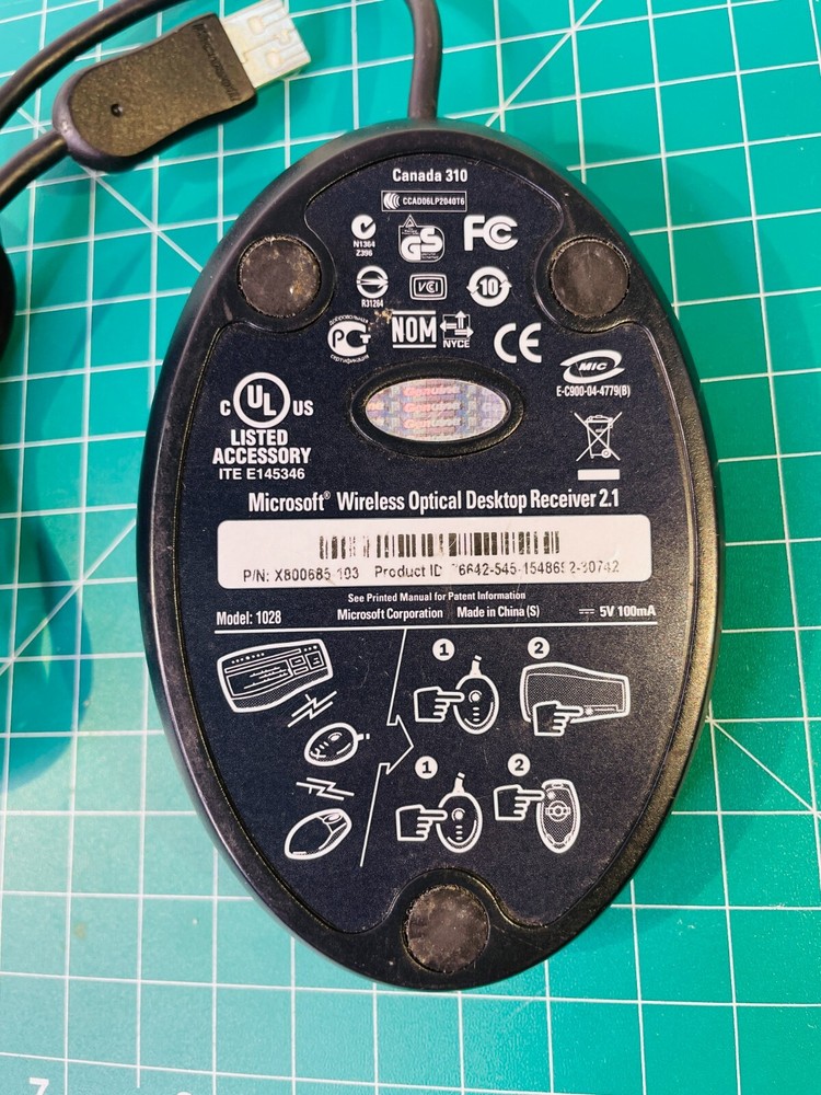 Microsoft Wireless Optical Desktop Receiver 3.1 Model 1028 Replacement