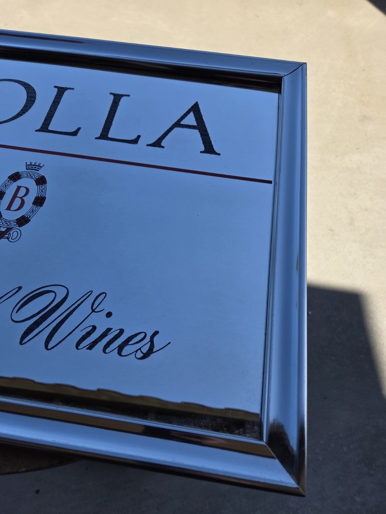 Vintage Italian Bolla Imported Wines Mirror
